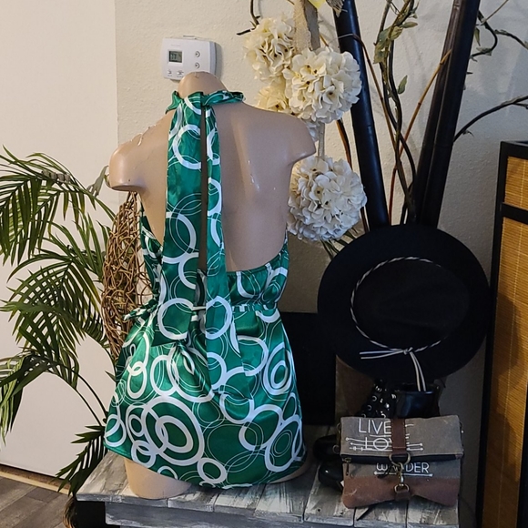 SALE RAMPAGE RETRO HALTER MULTI  CIRCLE MEDIUM TOP - Picture 8 of 16